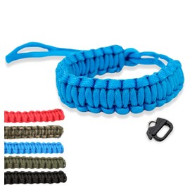 LENS-AID Wrist Strap for Camera: Paracord Cord Wrist Band Camera Strap for Carrying on Wrist DSLR Carrying Strap, blue