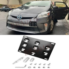 Aftermarket Products Tow Hook Hole License Plate Bracket Mount Holder For 10-15 Toyota Prius 1.8 XW30