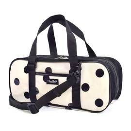 Colorful Candy Style N2122610 Girls Cute Mesh Material Art Supplies Set with Shoulder Belt, Watercolor, Paints Included, Polka Dot Large (twill, white)