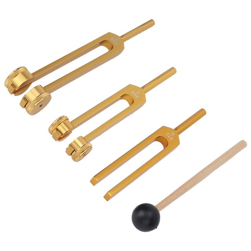 3 Pcs Aluminium Alloy Tuning Fork Set 128 256 512Hz