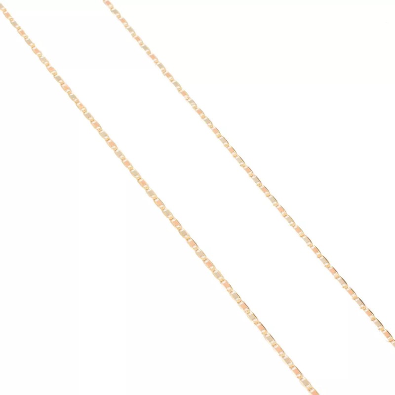 Ametrinaa Cadena Valentina Espejo Tritono 2mm 40cm Oro Italiano 10k
