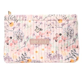 Depesche TOPModel Summer Feeling 13309 Cosmetic Bag in Pink with Flower Pattern and Butterflies