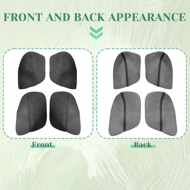 VKGUG 4PCS Door Panel Armrest Cover Replacement Compatible with Honda