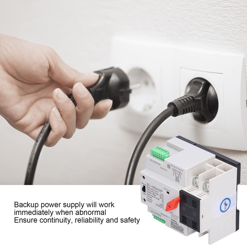 Dual Power Automatic Transfer Switch AC 220V 2P 100A ATS