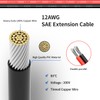 ELFCULB SAE Extension Cable 12AWG 20FT for RV and Solar