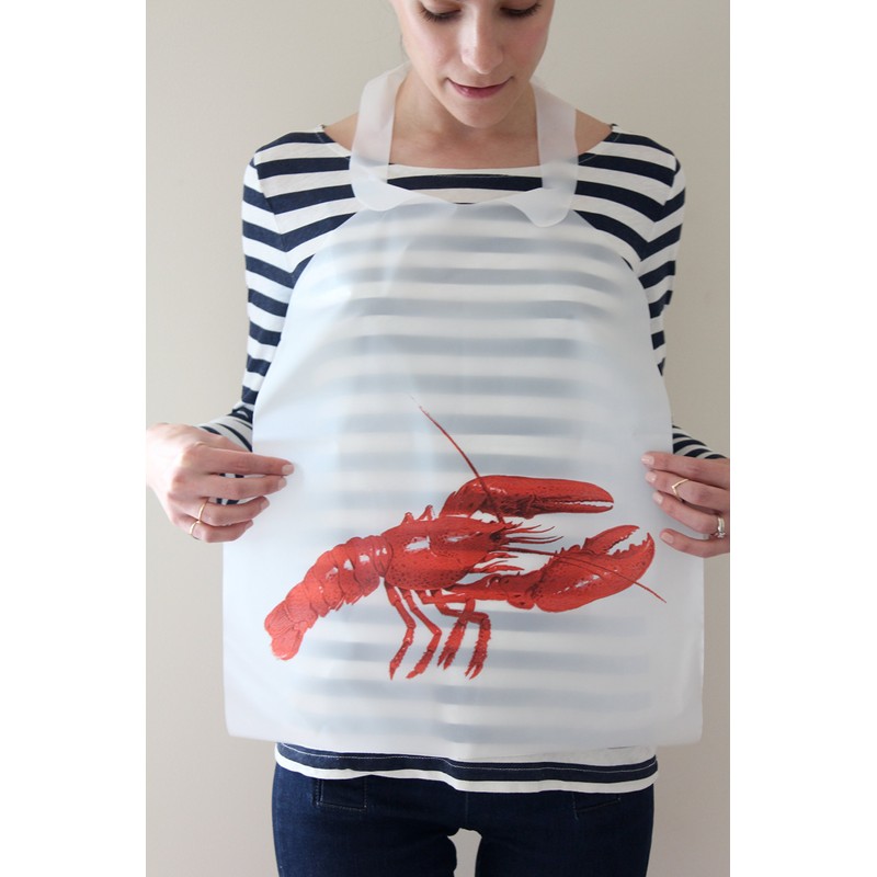 25 Pack Disposable Plastic Lobster Bibs