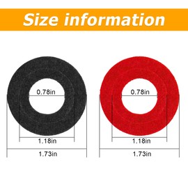 Zipelo Car Battery Terminal Washers, 2PCS Fiber Vehicle Batteryterminal Gasket Protector, Automotive Top Side Terminal Protection Washers Accessories, Universal for SUV, Sedan, Truck(Red/Black)