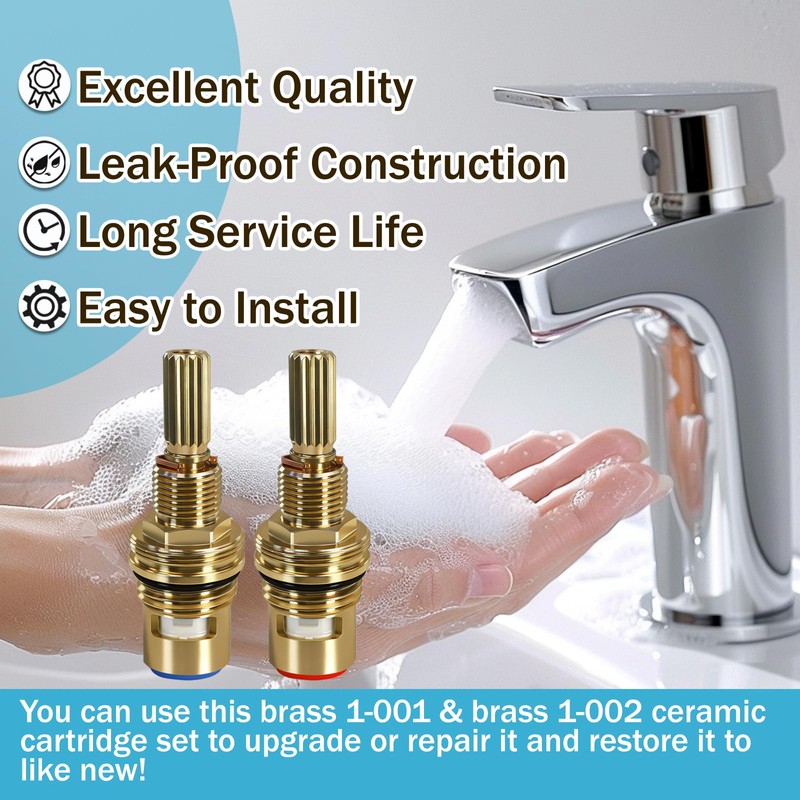 Brass 1-001 & Brass 1-002 Ceramic Valve Set - Compatible