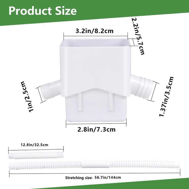 Rain Barrel Diverter Fits for 2"x3"Downspout,Rainwater Collection System,Rain Barrel Diverter