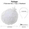 GHGMAO Fascinators Hat for Women Derby Tea Party Hat White