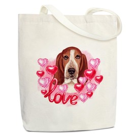 CMHIE Dog Lover Inspirational Gifts Canvas Tote Bag for Women, Dog Puppy Aesthetic Tote Bags Large Capacity Bag Gifts, Beach Bags Shopping Bags Shoulder Bag Reusable Grocery Bags - 70, White