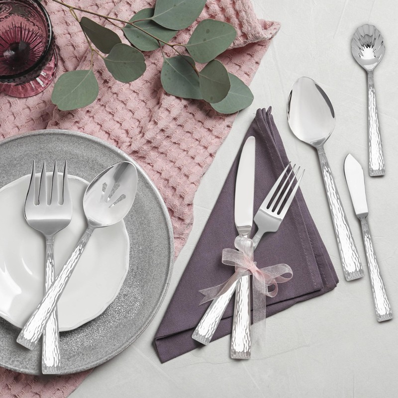 Hampton Forge 894116 Brocade Hammered 65Pc Set