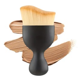 Brocha Curva Cuidado Facial Cerdas Suaves Maquillaje Base F