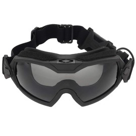 JOYASUS Fan Version Cooler Airsoft Glass Regulator Goggles Ski Snowboard Bike Sports Black (Black)