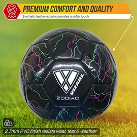 Vizari Youth Soccer Ball | Synthetic Leather Soccer Ball for Boys, Girls, and Toddlers | Durable & Waterproof for Training and Games