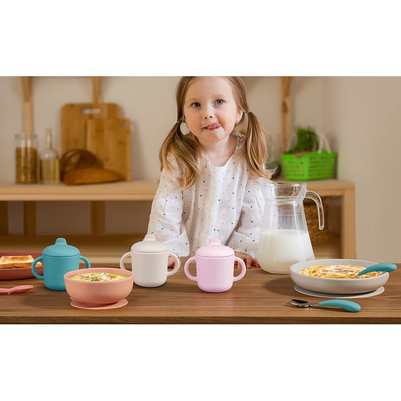 Catii 6 Months+ Sippy Cups with Handles,Small Silicone Sippy Cups