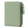 Genuine Leather RFID Wallet – Slim Zipper Coin Purse and