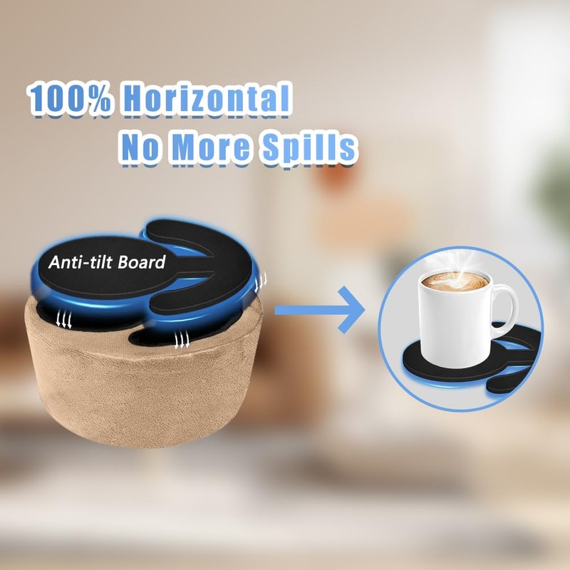 Couch Cup Holder Pillow, Sofa and Bed Organizer Caddy for