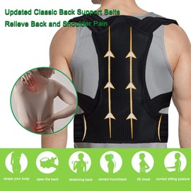 XFSRG Rücken Geradehalter Haltung Korrektur Back Posture Corrector Rückenstützgürtel Haltungskorrektur Damen Herren Verstelbare Rückenstütze für Schulter Nacken