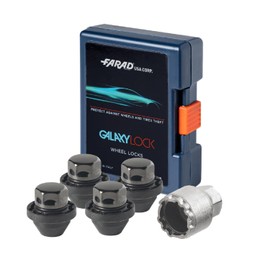 OMAC Wheel Lock Kit for Lincoln Nautilus M14 X 1.5 Nut Chromed Black 4Locks & 1Key