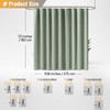 BTTN Extra Wide Shower Curtain - 108x72 Inch Linen Textured