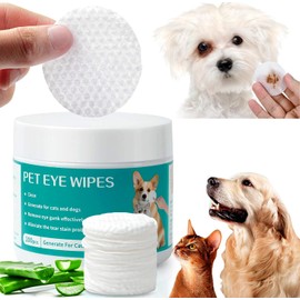 100Pcs/Box Cleaning Wipes, Dog Eye Wipes Cleaning Wipes, Ear Cleaning Wipes for Dogs and Cats to Remove Spots Caused by Tears Mucus Saliva