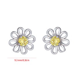 XNHIU Daisy Stud Earrings Fashion Daisy Stud Earrings White flower Stud Earrings with Buckle for Women Girl Birthday Party Gift