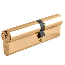 Asec Polished Brass 120mm 6-Pin Euro Double Cylinder - 75/45