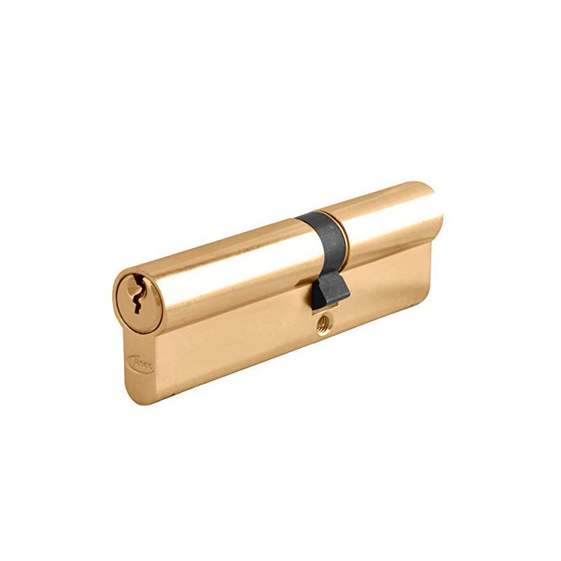 Asec Polished Brass 120mm 6-Pin Euro Double Cylinder - 75/45