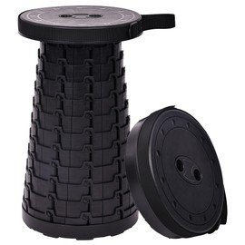 Elevon Collapsible Camping Stool, 550lbs Weight Limit, Lightweight Yet Durable, Foldable Retractable Telescoping Stool for Adults Outdoor Activities, Travel, Fishing, Hiking