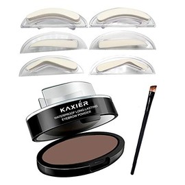 Moakxer - Polvo para Cejas, Sello de Polvo para Cejas Impermeable Perfecto Polvo para Cejas Natural Tintado Kit de Coloración Forma Delic...