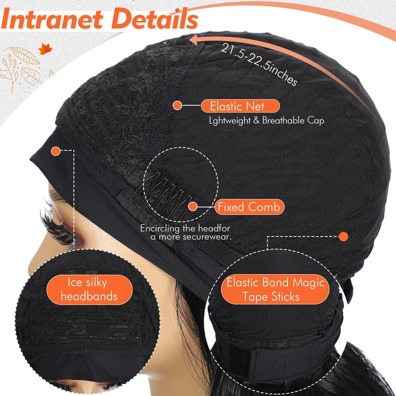 Glueless Wavy Headband Wigs 14inch Synthetic Honey Blonde Brown Mix