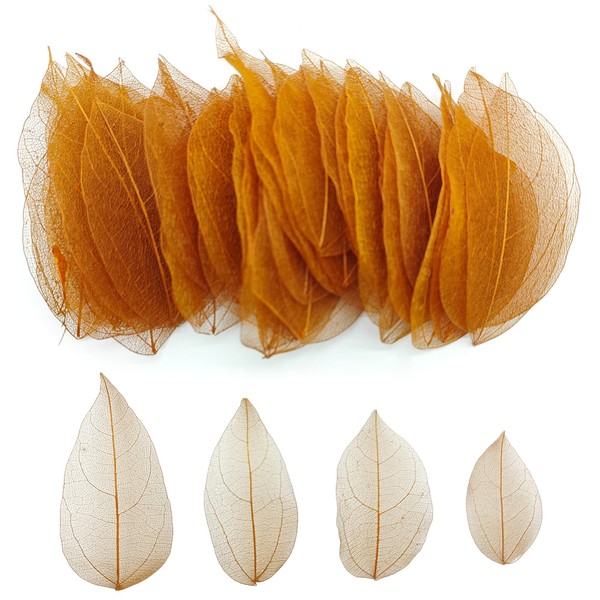 Pack of 50 Artificial Leaves Decorative Fake Leaves Garland Craft Dry Leaves Dried Leaves Used for DIY Crafts Scrapbook Craft Card Making (Brown)