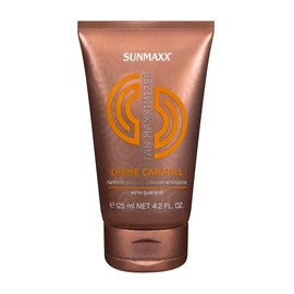 Sunmaxx TAN MAXXIMIZER Creme Caramel Tanning Lotion | Tanning Lotion | Caramel Aroma I Guarana Extract I Even Tan I Light Texture