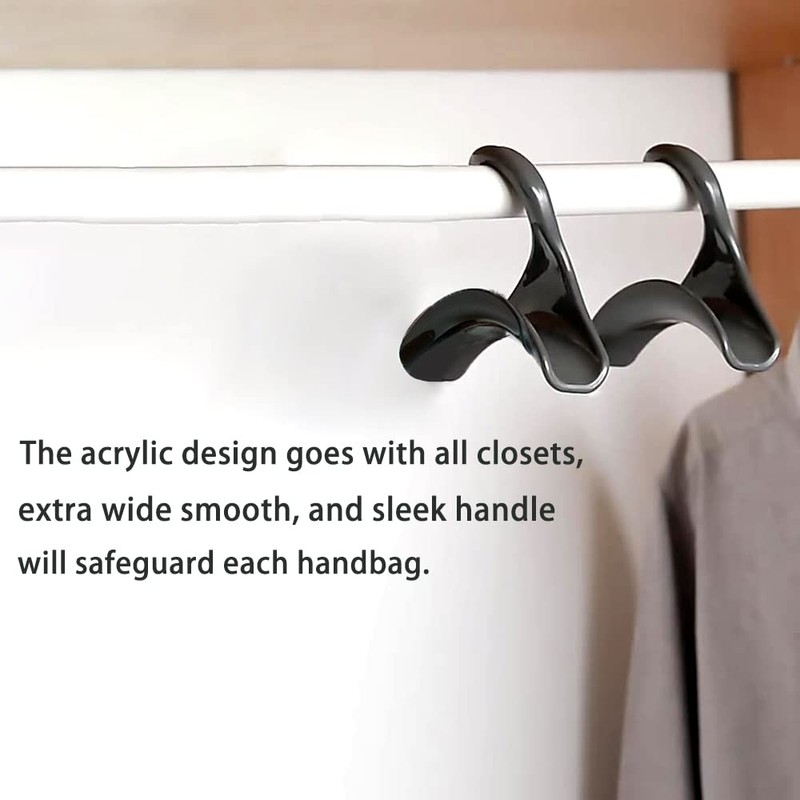 2 Pcs Plastic Closet Purse Hanger Hook Bag Holder, Handbag