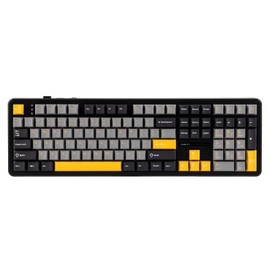 EPOMAKER Aula F108 Full Size Wireless Gaming Keyboard with 4000mAh Battery, 108 Hot-Swappable and Programmable Keys, NKRO, RGB Backlight, for Win/Mac/PC/Android (Grey&Yellow)