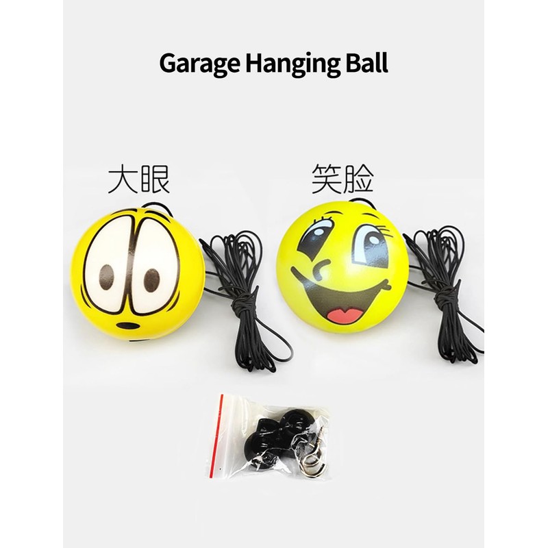 luvilly2PCS Yellow Garage Smiling Face Ball for Parking, Parking Aids