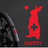Rabbits Reflective Stickers (Ears) Red, Bicycle, Stroller, Cane, School Bag