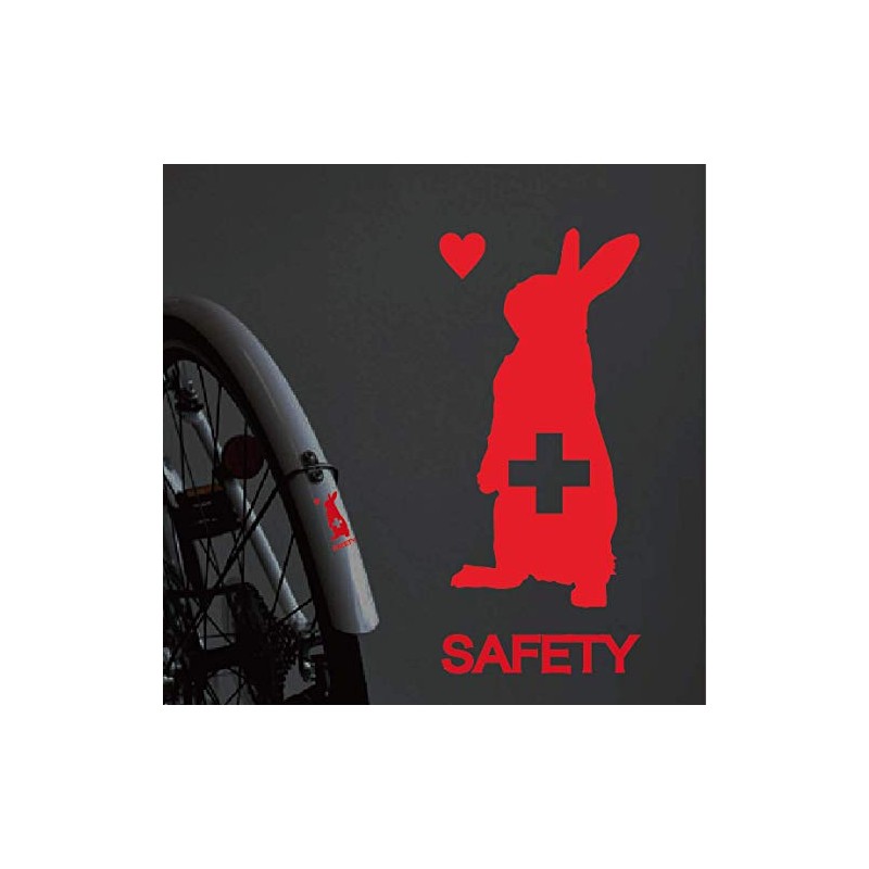 Rabbits Reflective Stickers (Ears) Red, Bicycle, Stroller, Cane, School Bag