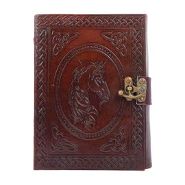 OVERDOSE Horse Leather Journal - Antique Handmade Unlined Paper | Leather Bound Journal | Leather Sketchbook - Drawing Journal | Notebook - Vintage Brown Diary- 5"x7" inches | 12 x 17 cm