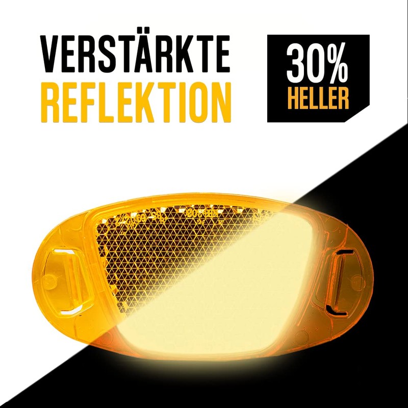 Kellago Cat's Eye Reflectors Bicycle [With Improved Reflection] 4 x