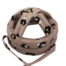 (Clove Cube) Head Guard, Overturn, Head Protection, Lightweight, One Size, Relief, Nursing and Rehabilitation, 2 Types (Leopard Pattern B, Chin Strap Type)