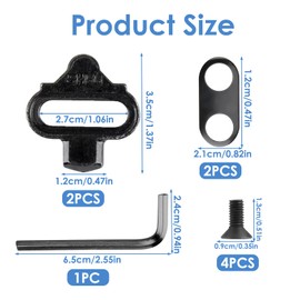 SPD Cleats, Complete Set for Click Pedals, Pedal Plate, Click Pedals, Bike Bicycle Shoe Plate Set with Counter Plate, Shoe Plates, Cleats Pedals for Road Bike, MTB, Indoor Cycling (Set B)