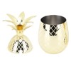 Pineapple Cup with Lid 500ml Stainless Steel Drinking Glasses Reusable