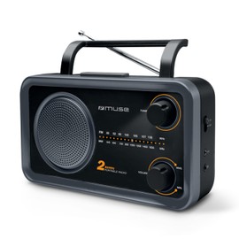 MUSE M-06 DS radio Portable Analog Black, Grey M-06 DS, Portable, Analog, FM,MW, 7.62 cm (3"), 3.5 mm, Black, Grey