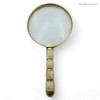 Meridian Nauticals Solid Brass Mother of Pearl 10X Magnifier, Handheld