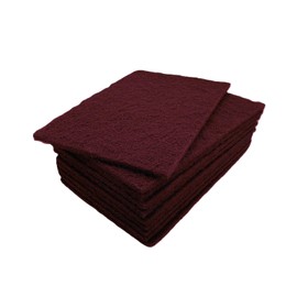 20 Pads of Plexon Heavy-Duty Maroon Scouring Pads - 6" x 9" Hand Pads - Very Fine Grade Aluminum Oxide for Surface Preparation, Scuffing, Blending, Cleaning