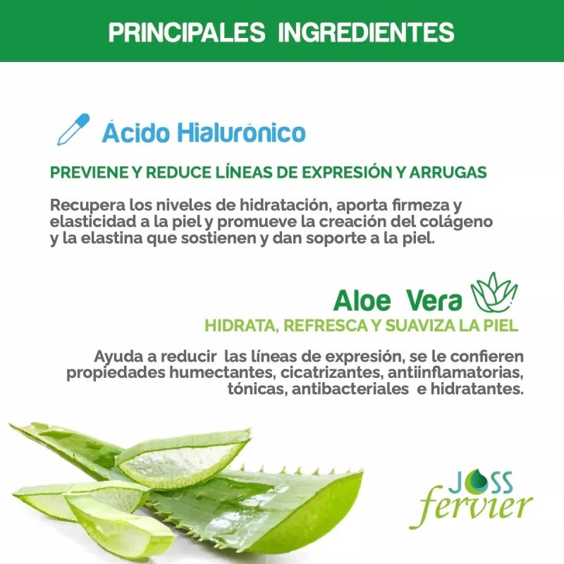 Joss Fervier Crema Ácido Hialurónico Colageno Y Elastina Jossfervier