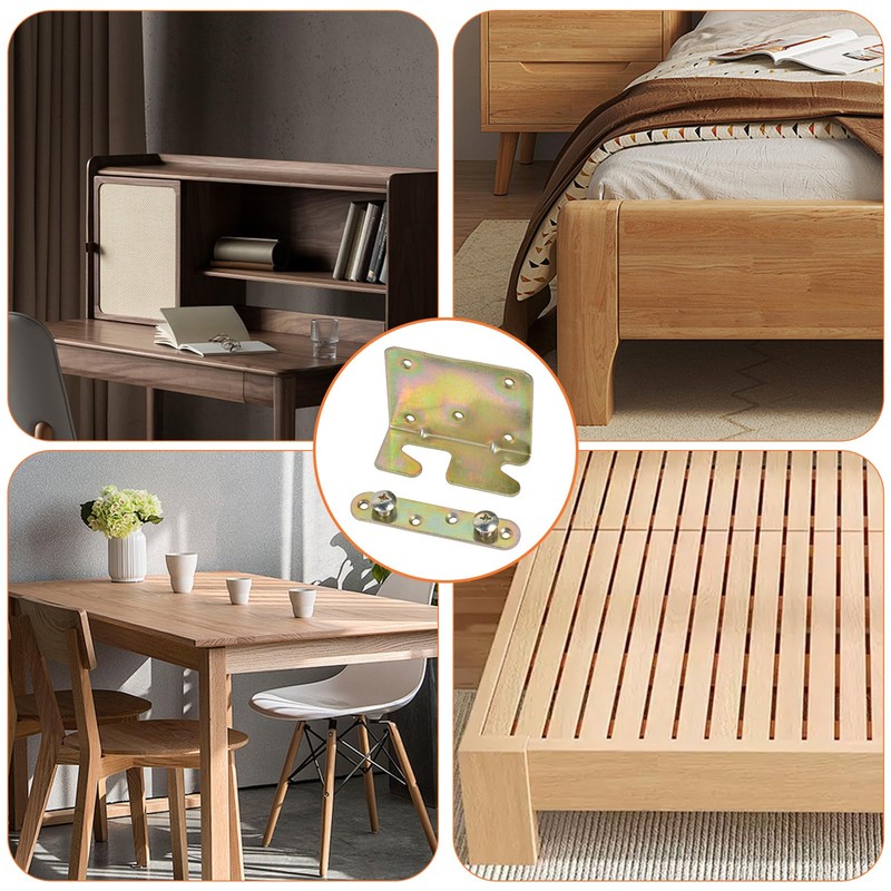 RUIAN Bed Hinge Universal C-Bed Rail Brackets Hinge 2 Hooks