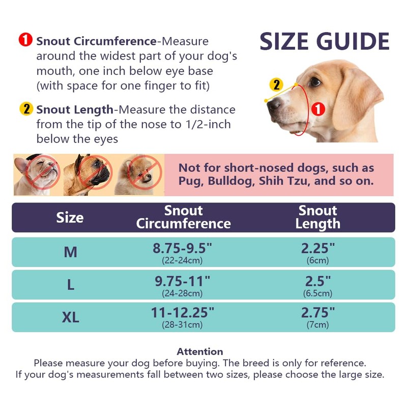 FDEETY Muzzle for Dogs, Soft Mesh Muzzle for Small, Medium
